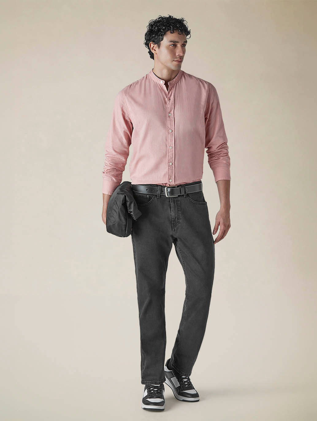 Men's 505 Charcoal Grey Straight Fit Mid Rise Jeans - 图片 2