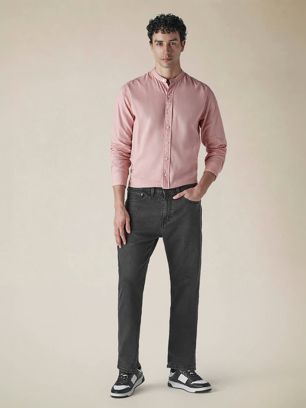 Men's 505 Charcoal Grey Straight Fit Mid Rise Jeans - 图片 3
