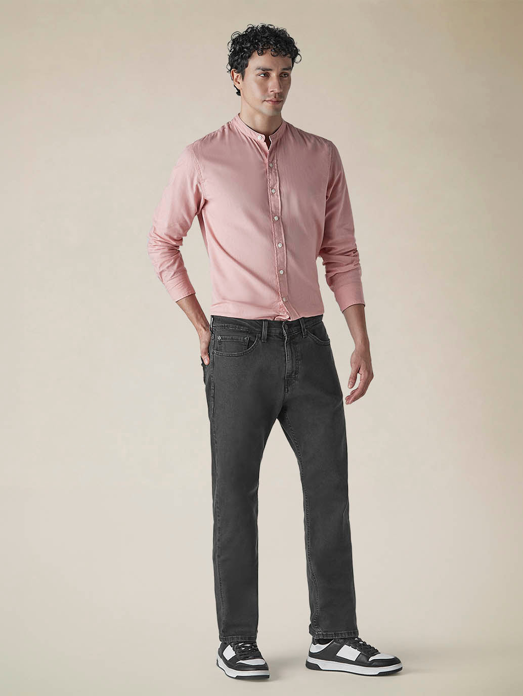 Men's 505 Charcoal Grey Straight Fit Mid Rise Jeans - 图片 6