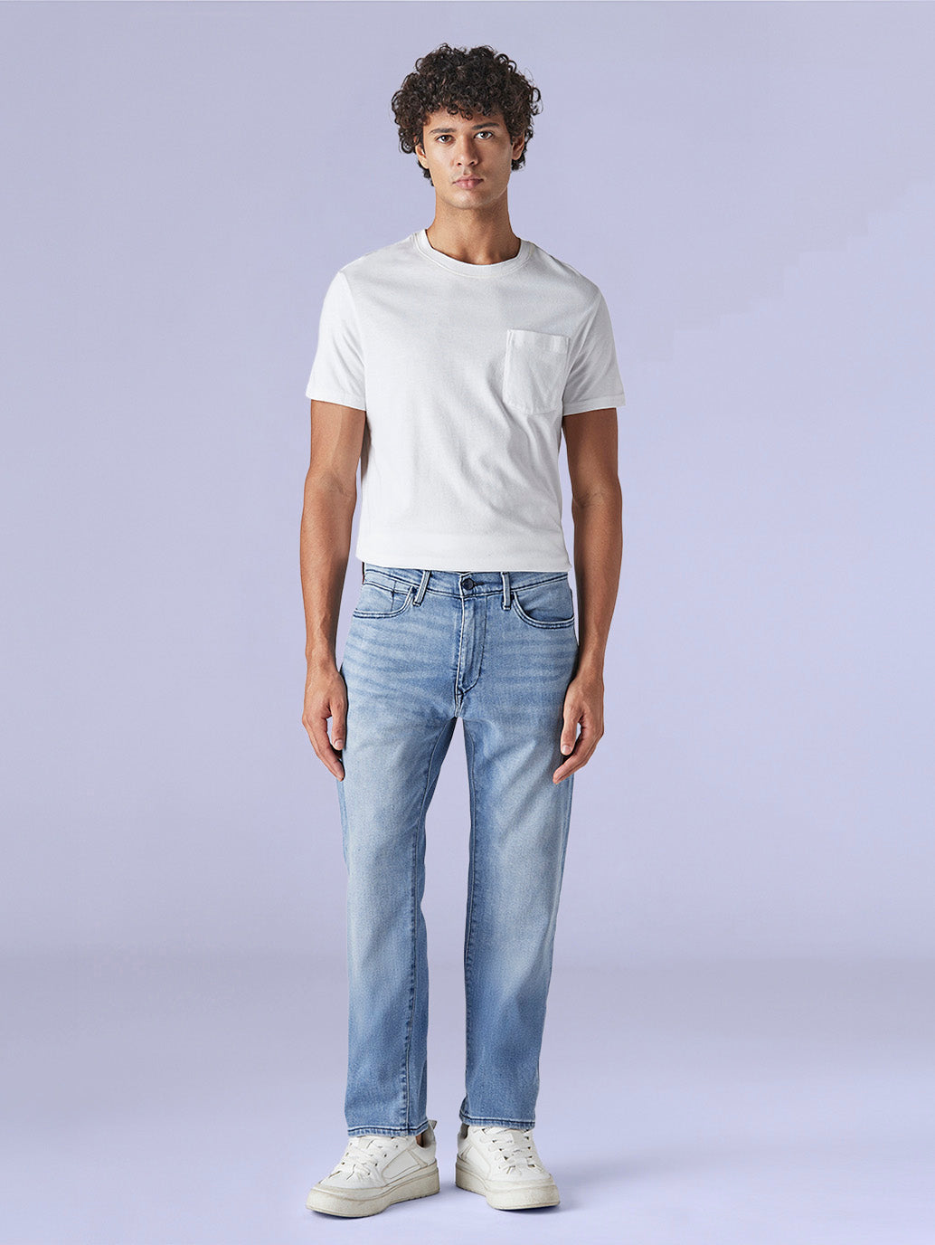 Men's 505 Light Indigo Straight Fit Mid Rise Redloop Jeans