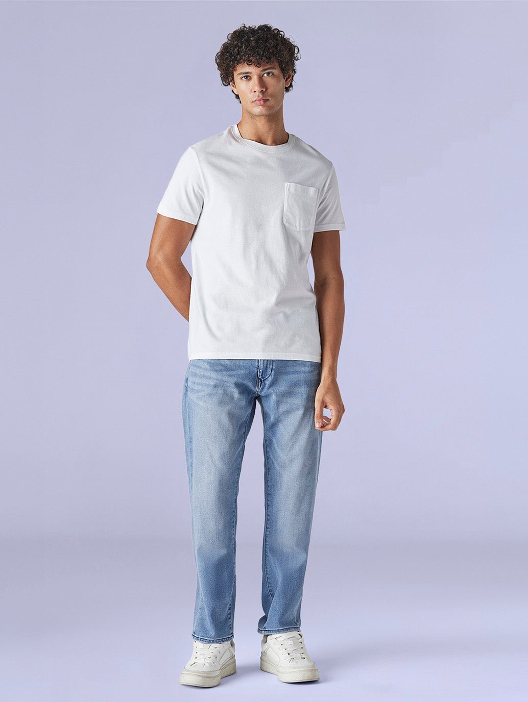 Men's 505 Light Indigo Straight Fit Mid Rise Redloop Jeans - 图片 2