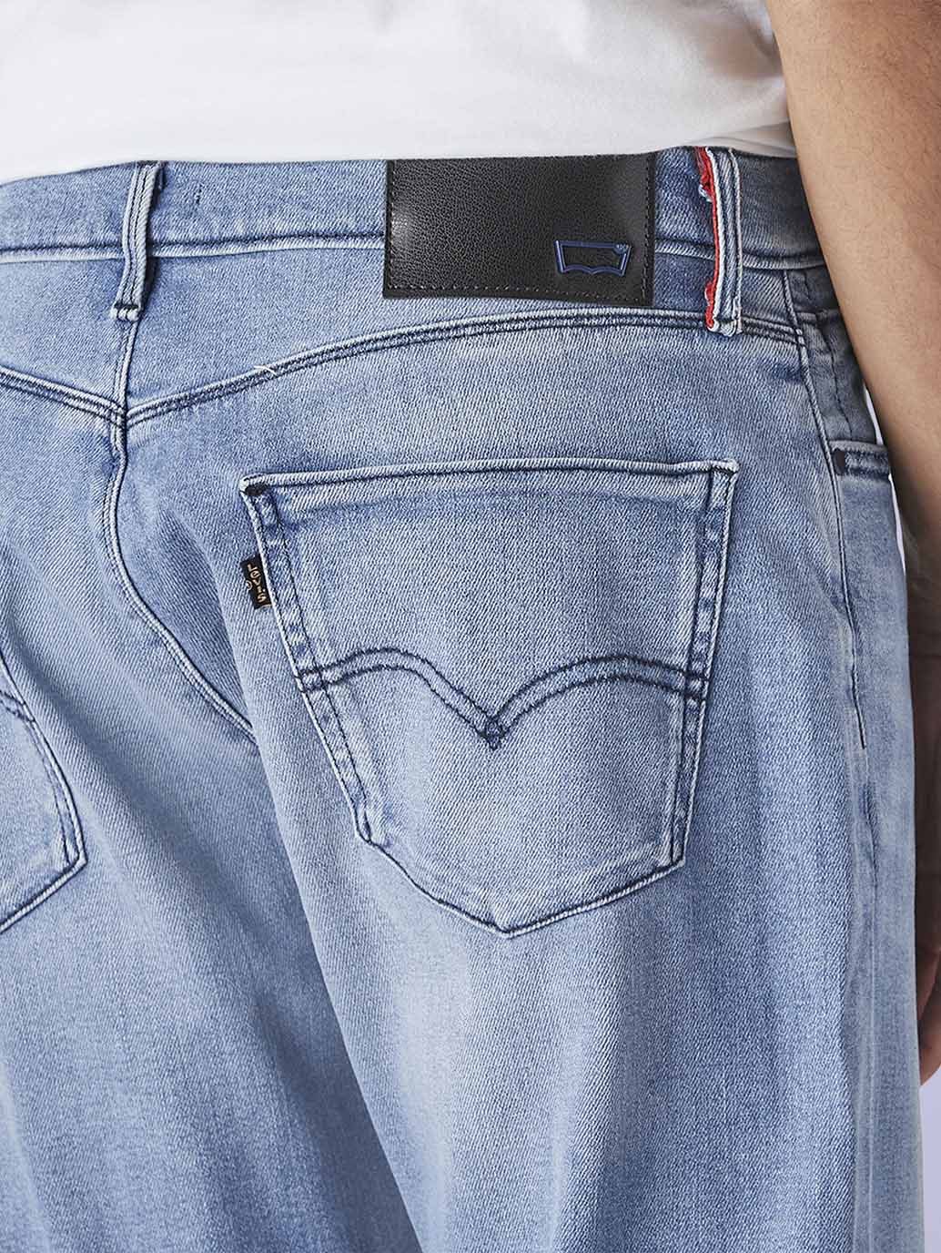 Men's 505 Light Indigo Straight Fit Mid Rise Redloop Jeans - 图片 4