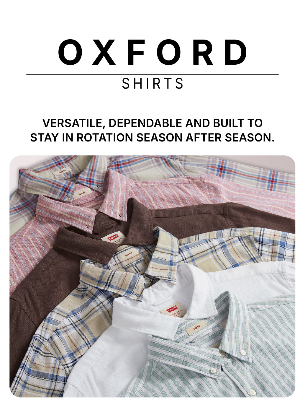 Men's Solid Button Down Collar Slim Fit Oxford Shirt - 图片 7